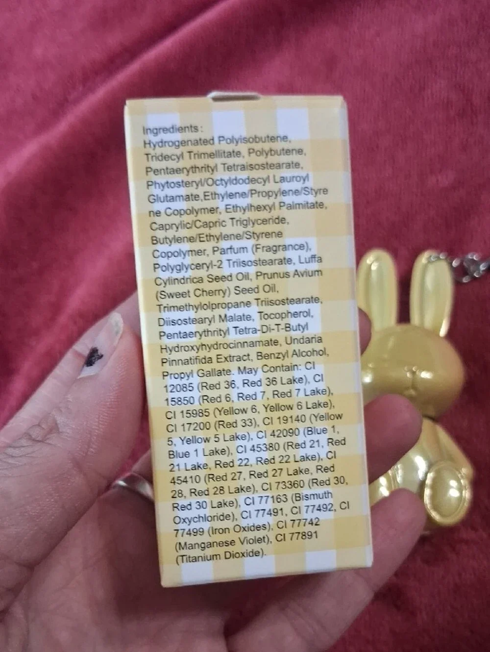 Kati Bunny Lip Gloss Keychain - Yellow